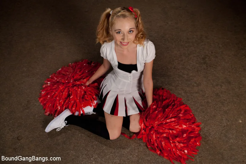 Pom Pom Girl gets Gang Banged by Basketball Coach and Team - Bound Gang Bangs